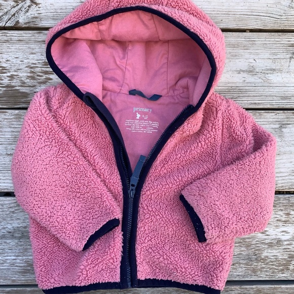 ⬇️Primary Baby Fleece Hooded Jacket 6-12 months - Picture 2 of 4